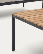 Load image into Gallery viewer, Aiguafreda set, 2 seater sofa, 2 chairs &amp; coffee table made from grey aluminium &amp; acacia - image 14