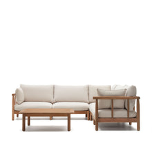 Load image into Gallery viewer, Sacova set, 5 seater corner sofa and coffee table made from solid eucalyptus wood