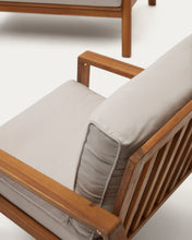 Load image into Gallery viewer, Frares set, 2 seater sofa, 2 armchairs &amp; coffee table, made from solid acacia wood - image 12