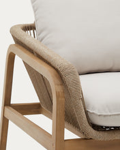 Load image into Gallery viewer, Vellana set: 3-seater sofa, 2 armchairs and coffee table made from FSC 100% solid acacia - image 5