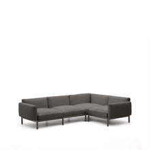 Load image into Gallery viewer, Sorells modular 5-seater outdoor corner sofa in aluminium with grey finish 276 x 191,5 cm