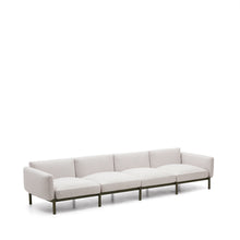 Load image into Gallery viewer, Sorells 4-seater modular outdoor sofa in aluminium with green finish 370 cm