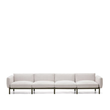 Load image into Gallery viewer, Sorells 4-seater modular outdoor sofa in aluminium with green finish 370 cm - image 3