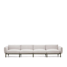 Load image into Gallery viewer, Sorells 4-seater modular outdoor sofa in aluminium with green finish 370 cm - image 4