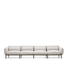 Load image into Gallery viewer, Sorells 4-seater modular outdoor sofa in aluminium with green finish 370 cm - image 5