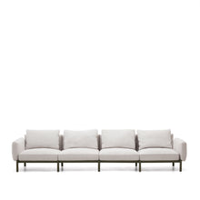 Load image into Gallery viewer, Sorells 4-seater modular outdoor sofa in aluminium with green finish 370 cm - image 7