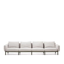 Load image into Gallery viewer, Sorells 4-seater modular outdoor sofa in aluminium with green finish 370 cm - image 8