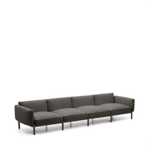 Load image into Gallery viewer, Sorells modular 4-seater outdoor sofa in aluminium with grey finish 370 cm - image 2