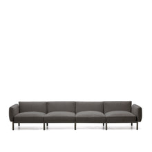 Load image into Gallery viewer, Sorells modular 4-seater outdoor sofa in aluminium with grey finish 370 cm - image 3