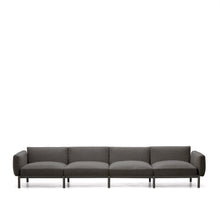 Load image into Gallery viewer, Sorells modular 4-seater outdoor sofa in aluminium with grey finish 370 cm - image 4