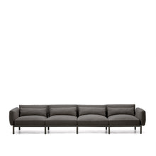 Load image into Gallery viewer, Sorells modular 4-seater outdoor sofa in aluminium with grey finish 370 cm - image 6