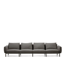 Load image into Gallery viewer, Sorells modular 4-seater outdoor sofa in aluminium with grey finish 370 cm - image 7