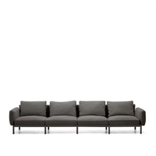 Load image into Gallery viewer, Sorells modular 4-seater outdoor sofa in aluminium with grey finish 370 cm - image 8