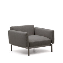 Load image into Gallery viewer, Sorells modular outdoor armchair in aluminium with a grey finish