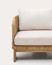 Load image into Gallery viewer, Xoriguer 3-seater sofa in synthetic rattan and solid eucalyptus wood, 223 cm FSC 100% - image 9