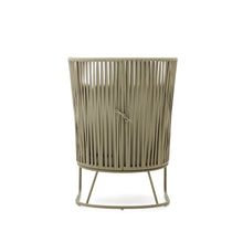 Load image into Gallery viewer, Saconca outdoor armchair with a high backrest made of cord and green galvanised steel - image 9