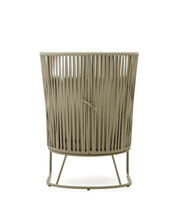 Load image into Gallery viewer, Saconca outdoor armchair with a high backrest made of cord and green galvanised steel - image 10