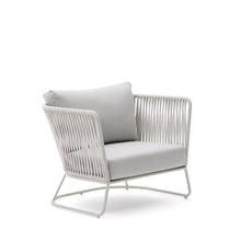 Load image into Gallery viewer, Saconca outdoor armchair in rope cord and grey galvanised steel