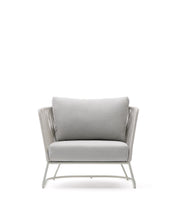 Load image into Gallery viewer, Saconca outdoor armchair in rope cord and grey galvanised steel - image 6