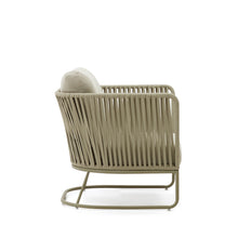 Load image into Gallery viewer, Saconca outdoor armchair made of cord and green galvanised steel - image 3