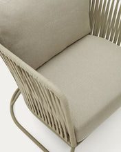 Load image into Gallery viewer, Saconca outdoor armchair made of cord and green galvanised steel - image 15