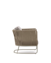 Load image into Gallery viewer, Saconca outdoor armchair in rope cord and beige galvanised steel - image 2