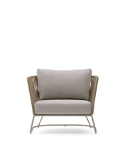 Load image into Gallery viewer, Saconca outdoor armchair in rope cord and beige galvanised steel - image 3