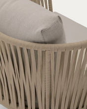 Load image into Gallery viewer, Saconca outdoor armchair in rope cord and beige galvanised steel - image 6
