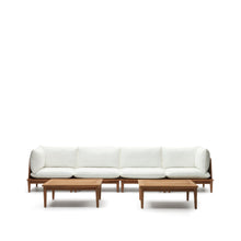 Load image into Gallery viewer, Portitxol set of 2 corner armchairs, 2 armchairs and 2 coffee tables in solid teak