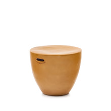 Load image into Gallery viewer, Mesquida outdoor side table made of ceramic with glazed mustard finish Ø 45 cm - image 2