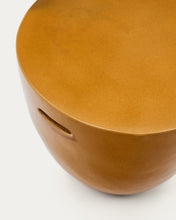 Load image into Gallery viewer, Mesquida outdoor side table made of ceramic with glazed mustard finish Ø 45 cm - image 5