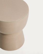Load image into Gallery viewer, Mesquida outdoor side table in ceramic with glazed ecru finish Ø 36cm - image 2