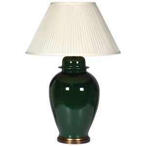 Emerald Green Table Lamp with Shade