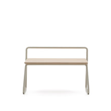 Load image into Gallery viewer, Tinn ash veneer bench with a beige metal structure, 75 cm