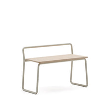 Load image into Gallery viewer, Tinn ash veneer bench with a beige metal structure, 75 cm - image 3