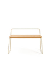 Load image into Gallery viewer, Tinn ash veneer bench with a beige metal structure, 75 cm - image 4