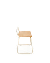 Load image into Gallery viewer, Tinn ash veneer bench with a beige metal structure, 75 cm - image 5