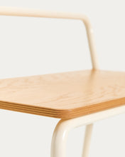 Load image into Gallery viewer, Tinn ash veneer bench with a beige metal structure, 75 cm - image 9