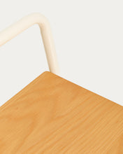 Load image into Gallery viewer, Tinn ash veneer bench with a beige metal structure, 75 cm - image 10