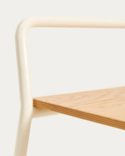 Load image into Gallery viewer, Tinn ash veneer bench with a beige metal structure, 75 cm - image 11