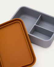 Load image into Gallery viewer, Lili lunch box in orange and blue silicone - image 6