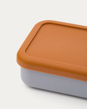 Load image into Gallery viewer, Lili lunch box in orange and blue silicone - image 7