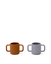 Load image into Gallery viewer, Lili set of two cups in orange and blue silicone - image 2