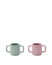 Load image into Gallery viewer, Lili set of two cups in pink and turquoise silicone - image 2