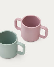 Load image into Gallery viewer, Lili set of two cups in pink and turquoise silicone - image 6