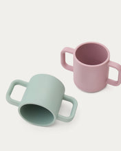 Load image into Gallery viewer, Lili set of two cups in pink and turquoise silicone - image 8