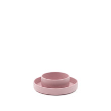 Load image into Gallery viewer, Lili plate and bowl set in pink silicone