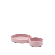 Load image into Gallery viewer, Lili plate and bowl set in pink silicone - image 3