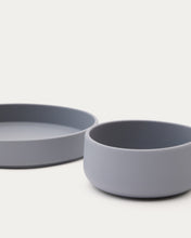Load image into Gallery viewer, Lili plate and bowl set in blue silicone - image 9