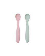 Load image into Gallery viewer, Lili set of two spoons in pink and turquoise silicone - image 2